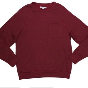 And Now This Chest Pocket Fleece Solid Color Pullover Men's Sweatshirt NWT